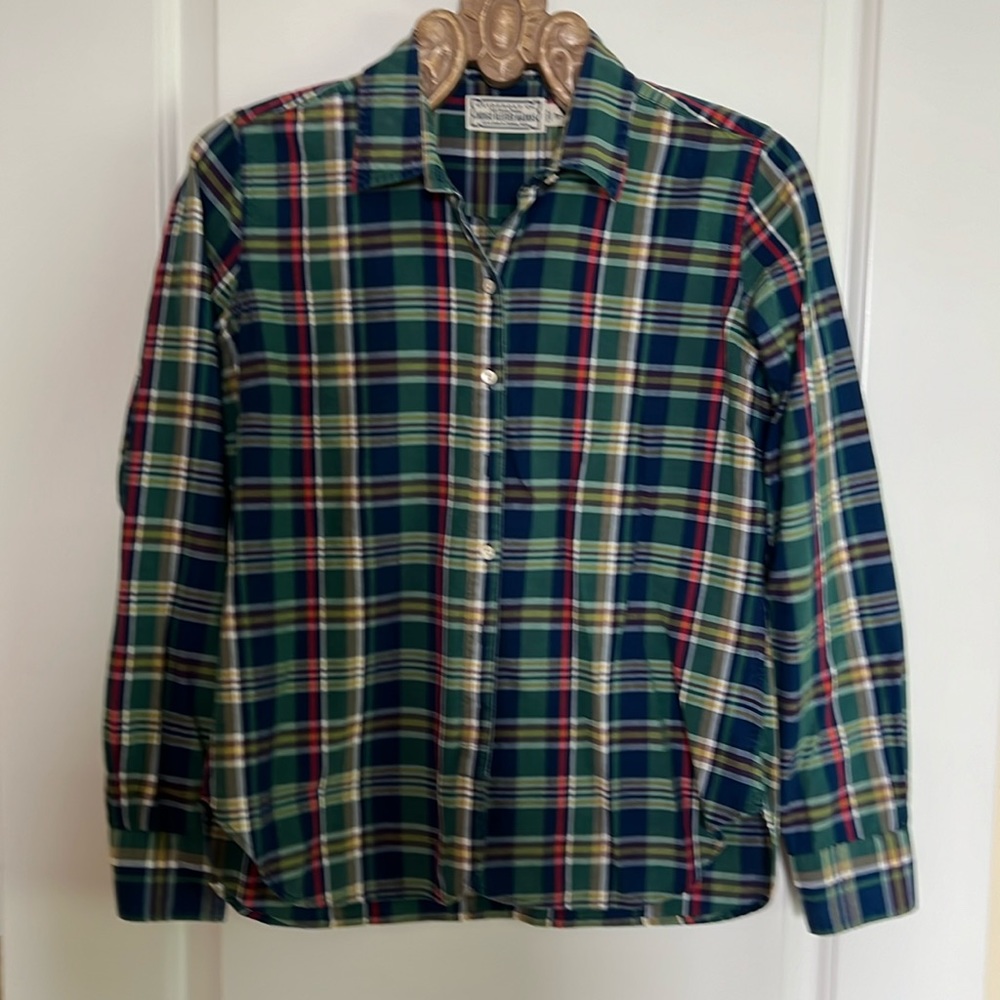 Guideboat Co. genuine Indian indigo Bleeder Madras shirt